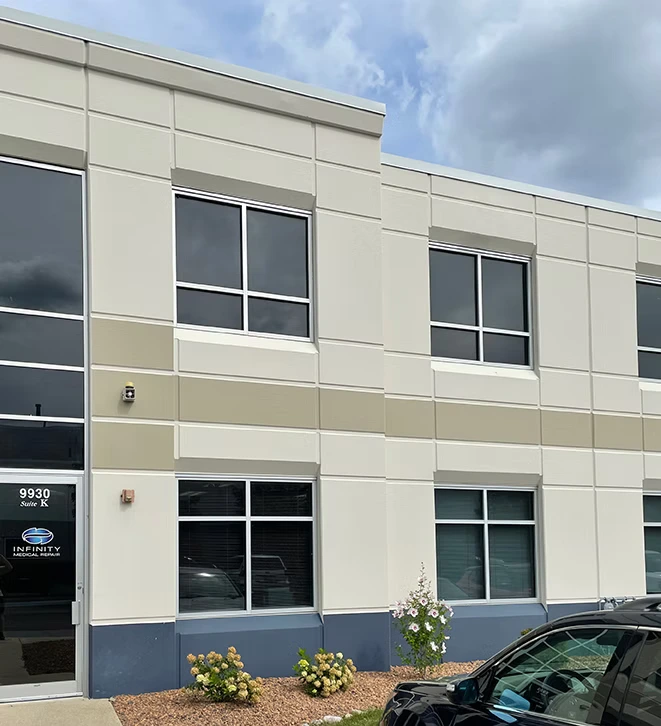 Infinity Medical Repair entrance at 9930 West 190th Street, Suite K, Mokena