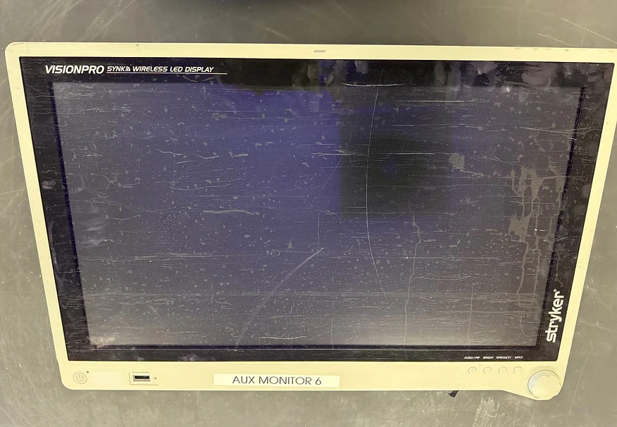 Stryker VisionPro display surface before refurbishment